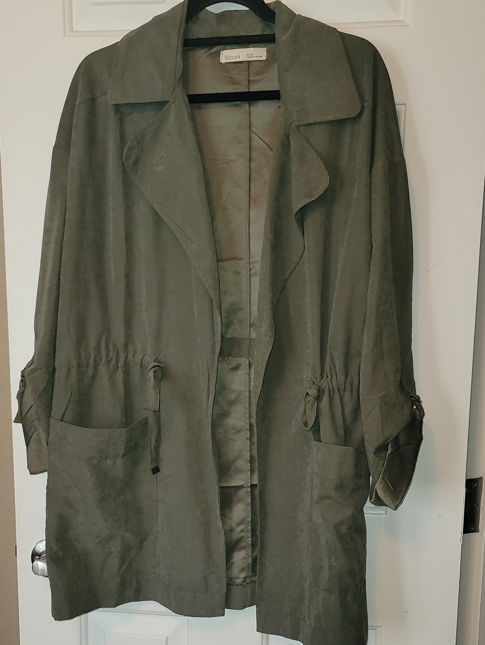 Becool Olive Utility Drawstring Jacket 1XL
